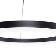 Lustra LED suspendata cu telecomanda ANINA 34W, 1 Cerc, lumina Rece/Calda/Neutra, Dimabila, Negru, Inaltime Reglabila