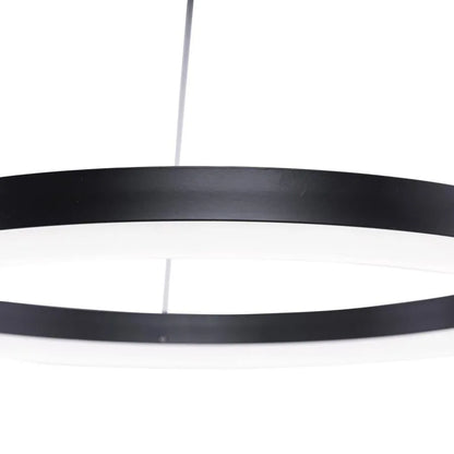 Lustra LED suspendata cu telecomanda ANINA 34W, 1 Cerc, lumina Rece/Calda/Neutra, Dimabila, Negru, Inaltime Reglabila