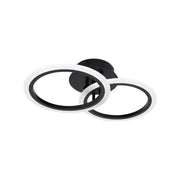 Lustra LED cu telecomanda BETTY 27W, 2 Cercuri, lumina Rece/Calda/Neutra, Dimabila, Negru