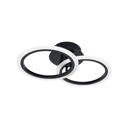Lustra LED cu telecomanda BETTY 27W, 2 Cercuri, lumina Rece/Calda/Neutra, Dimabila, Negru