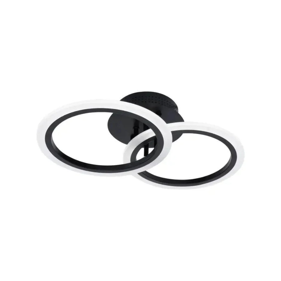 Lustra LED cu telecomanda BETTY 27W, 2 Cercuri, lumina Rece/Calda/Neutra, Dimabila, Negru