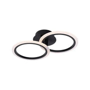 Lustra LED cu telecomanda BETTY 27W, 2 Cercuri, lumina Rece/Calda/Neutra, Dimabila, Negru
