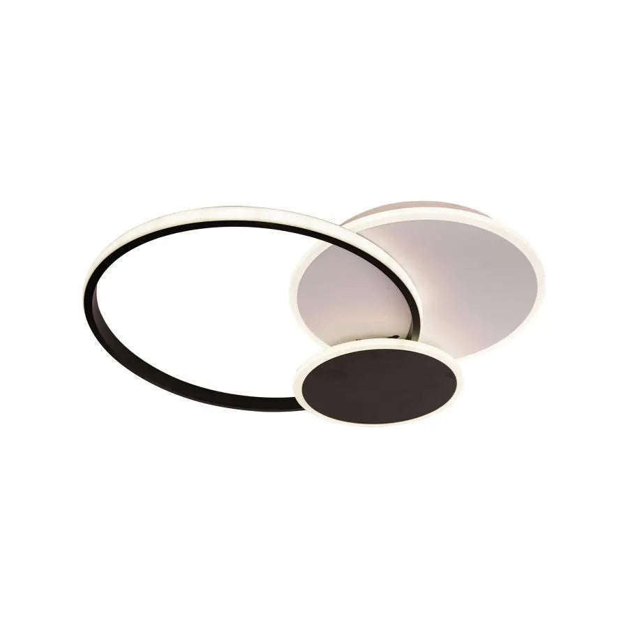 Lustra LED cu telecomanda KILLIAN 46W, 3 Cercuri, lumina Rece/Calda/Neutra, Dimabila, Negru