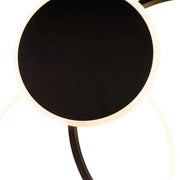 Lustra LED cu telecomanda KILLIAN 46W, 3 Cercuri, lumina Rece/Calda/Neutra, Dimabila, Negru