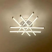 Lustra LED cu telecomanda FILO 188W, 6 Elemente, Liniara, lumina Rece/Calda/Neutra, Dimabila, Argintiu Alb