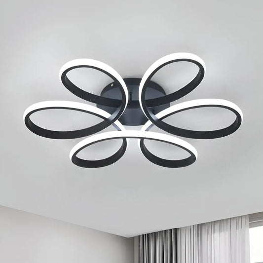 Lustra LED cu telecomanda HELIX 63W, lumina Rece/Calda/Neutra, Dimabila, Negru