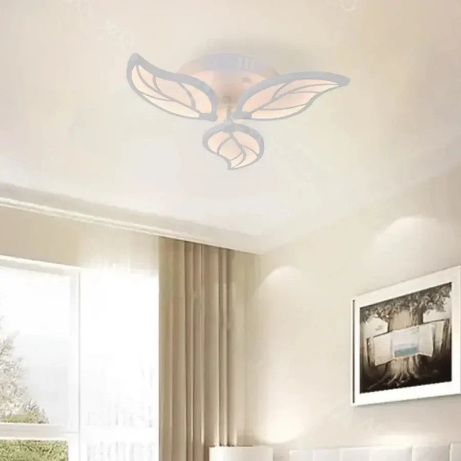 Lustra LED cu telecomanda LAURICE 33.6W, 3 Petale, lumina Rece/Calda/Neutra, Dimabila, Alb