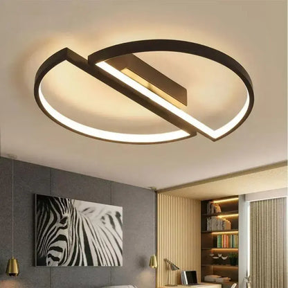 Lustra LED cu telecomanda VECTOR ARCUS 52W, 2 Elemente, lumina Rece/Calda/Neutra, Dimabila, Negru