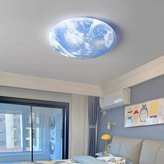 Lustra LED  EARTH 41W, Diametru 35cm, lumina Rece/Calda/Neutra, Albastru
