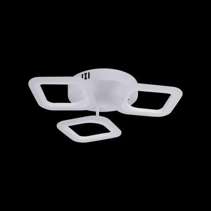 Lustra LED ERIKA 20W, 3 Patrate, Lumina Neutra 4000k, Alb, Metal si Acril