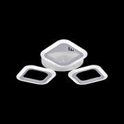 Lustra LED ERIKA 20W, 3 Patrate, Lumina Neutra 4000k, Alb, Metal si Acril