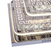 Lustra LED cu telecomanda si cristal ETAN 66W,  lumina Rece/Calda/Neutra, Dimabila, Crom Lucios