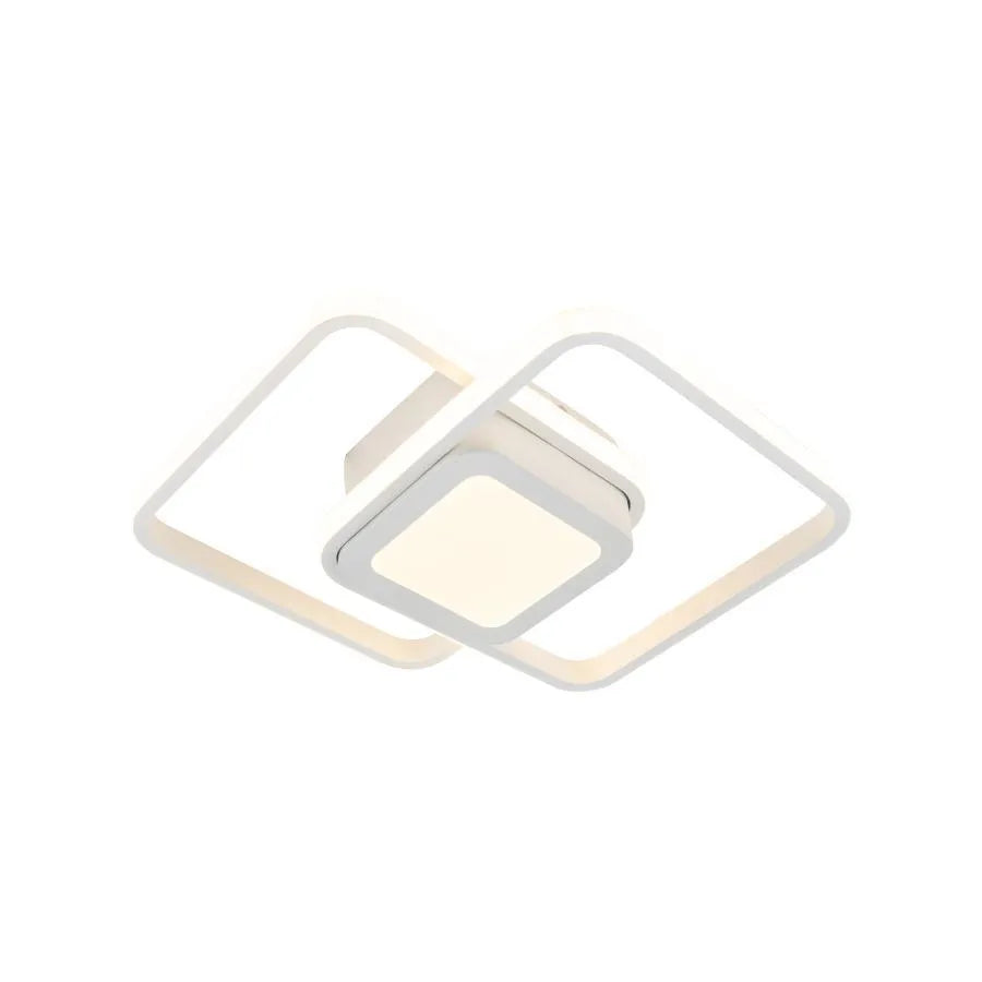 Lustra LED DUOFORM 21W, 3 Patrate, lumina Rece/Calda/Neutra, Alb