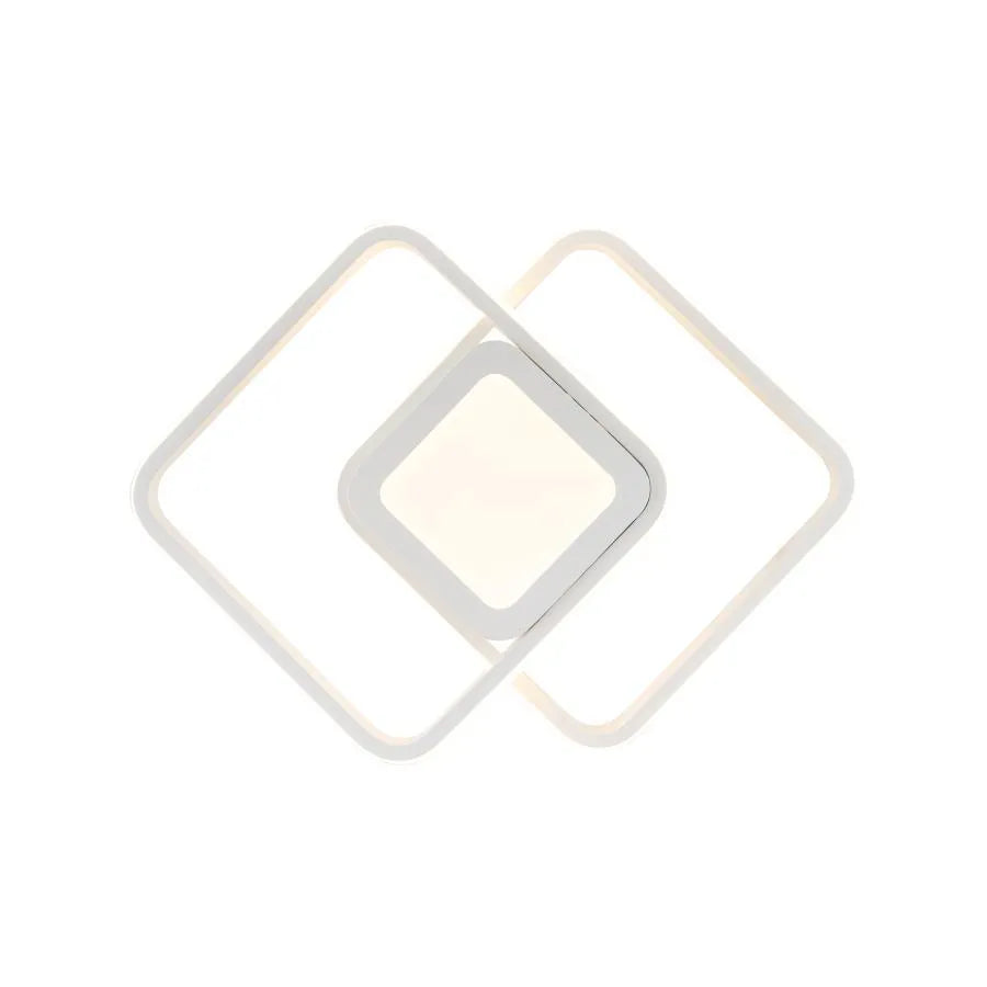Lustra LED DUOFORM 21W, 3 Patrate, lumina Rece/Calda/Neutra, Alb