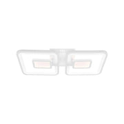 Lustra LED cu telecomanda  FELIX 28W, 2 Patrate, lumina Rece/Calda/Neutra, Dimabila, Alb