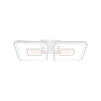 Lustra LED cu telecomanda  FELIX 28W, 2 Patrate, lumina Rece/Calda/Neutra, Dimabila, Alb