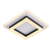 Lustra LED MODERNA 25W, Lungime 20 cm, Patrata, lumina Rece/Calda/Neutra, Negru