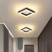 Lustra LED MODERNA 25W, Dimensiuni 19.5x19.5 cm, Patrata, lumina Rece/Calda/Neutra, Negru