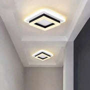 Lustra LED MODERNA 25W, Lungime 20 cm, Patrata, lumina Rece/Calda/Neutra, Negru