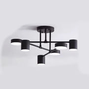 Lustra LED  GALIOS 72W, 6 Elemente, lumina Rece/Calda/Neutra, Negru