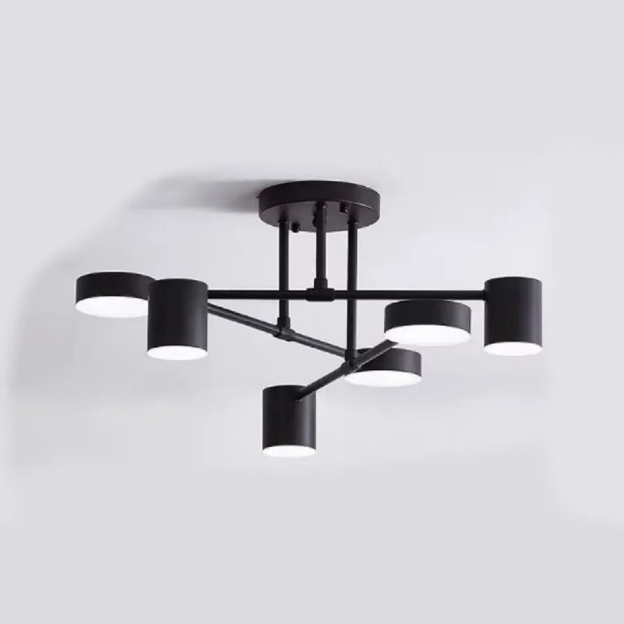 Lustra LED  GALIOS 72W, 6 Elemente, lumina Rece/Calda/Neutra, Negru