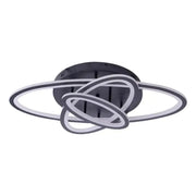 Lustra LED cu telecomanda TIANA 78W, 3 Elipse, lumina Rece/Calda/Neutra, Dimabila, Negru