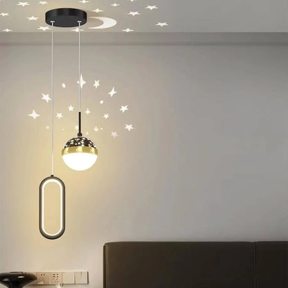 Lustra LED suspendata GILONA 42W, lumina Rece/Calda/Neutra, Negru