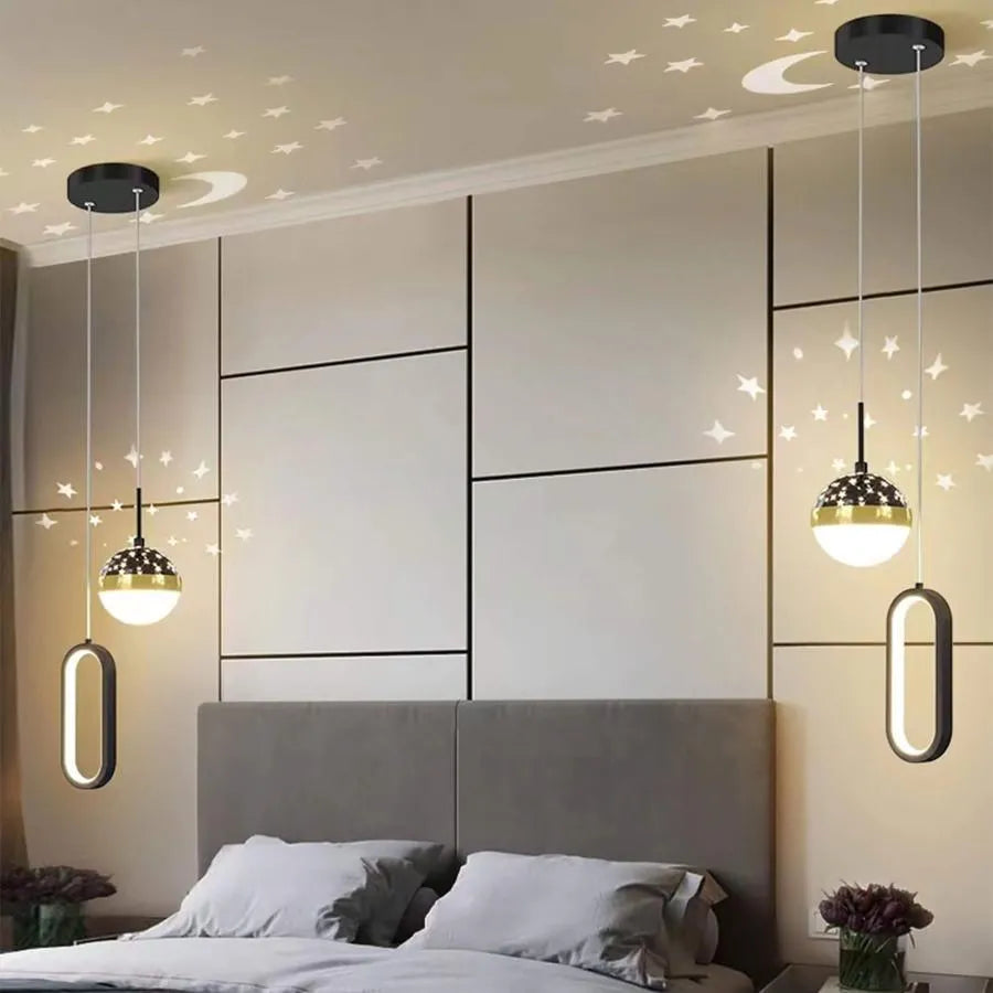 Lustra LED suspendata GILONA 42W, lumina Rece/Calda/Neutra, Negru