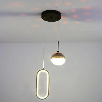 Lustra LED suspendata GILONA 42W, lumina Rece/Calda/Neutra, Negru