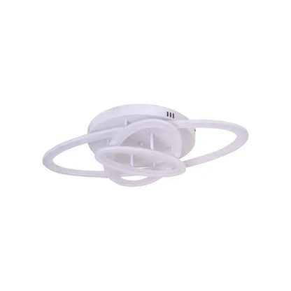 Lustra LED cu telecomanda TIANA 78W, 3 Elipse, lumina Rece/Calda/Neutra, Dimabila, Alb
