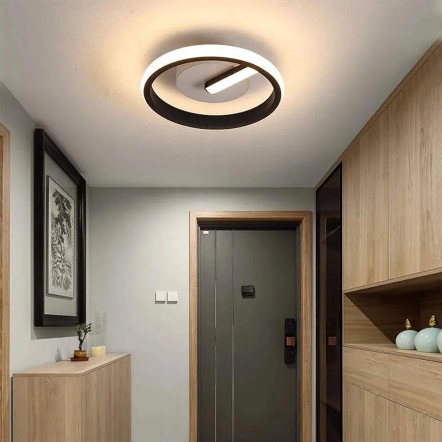 Lustra LED VICTORIA 19W, Rotunda, lumina Rece/Calda/Neutra, Negru, Alb