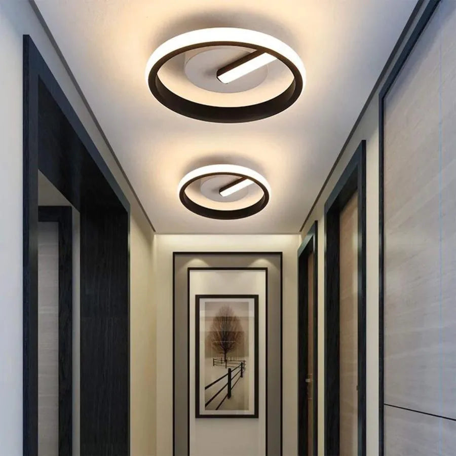 Lustra LED VICTORIA 19W, Rotunda, lumina Rece/Calda/Neutra, Negru, Alb