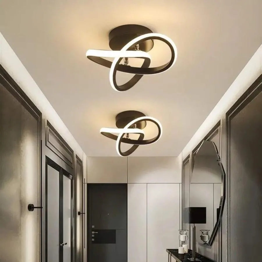 Lustra LED VERTEX Flow 24W, Diametru 25cm, lumina Rece/Calda/Neutra, Negru