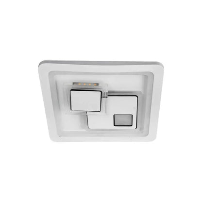 Lustra LED KEREN 33W, Patrata, lumina Rece/Calda/Neutra 3000K/4000K/6000K, Alb, Metal si Acril
