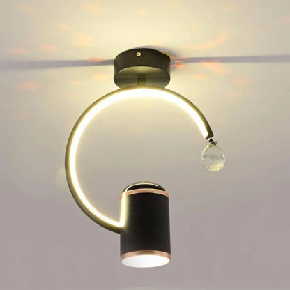 Lustra LED KENYA 34W, lumina Rece/Calda/Neutra, Negru