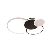 Lustra LED cu telecomanda KILLIAN 80W, 4 Cercuri, lumina Rece/Calda/Neutra, Dimabila, Negru Alb