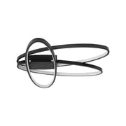 Lustra LED cu telecomanda ORBITA 74W, 3 Elemente, Ovala, lumina Rece/Calda/Neutra, Dimabila, Negru
