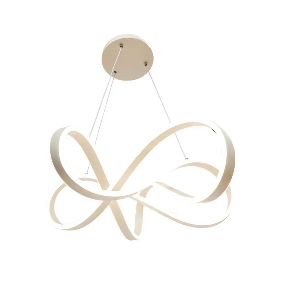 Lustra LED suspendata cu telecomanda INFINITY HALO 69W,  lumina Rece/Calda/Neutra, Dimabila, Alb, Inaltime Reglabila