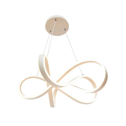 Lustra LED suspendata cu telecomanda INFINITY HALO 69W,  lumina Rece/Calda/Neutra, Dimabila, Alb, Inaltime Reglabila