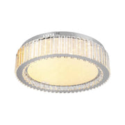 Lustra LED cu telecomanda si cristal MADOX 60W,  lumina Rece/Calda/Neutra, Dimabila, Argintiu