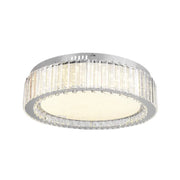 Lustra LED cu telecomanda si cristal MADOX 60W,  lumina Rece/Calda/Neutra, Dimabila, Argintiu