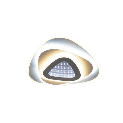 Lustra LED NEXA Triunghi 3D 40W, Alb, Lumina Rece/Calda/Neutra