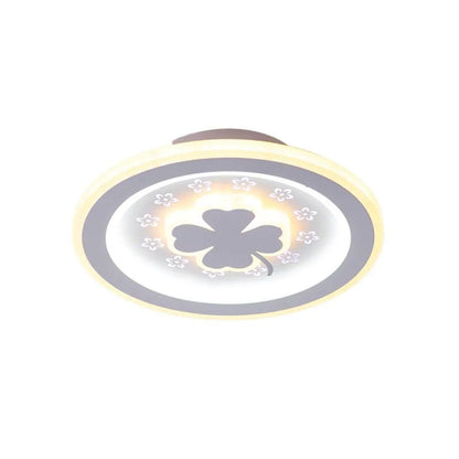 Lustra LED TRIFOI RGB ROZA 24W, lumina Rece/Calda/Neutra, Alb