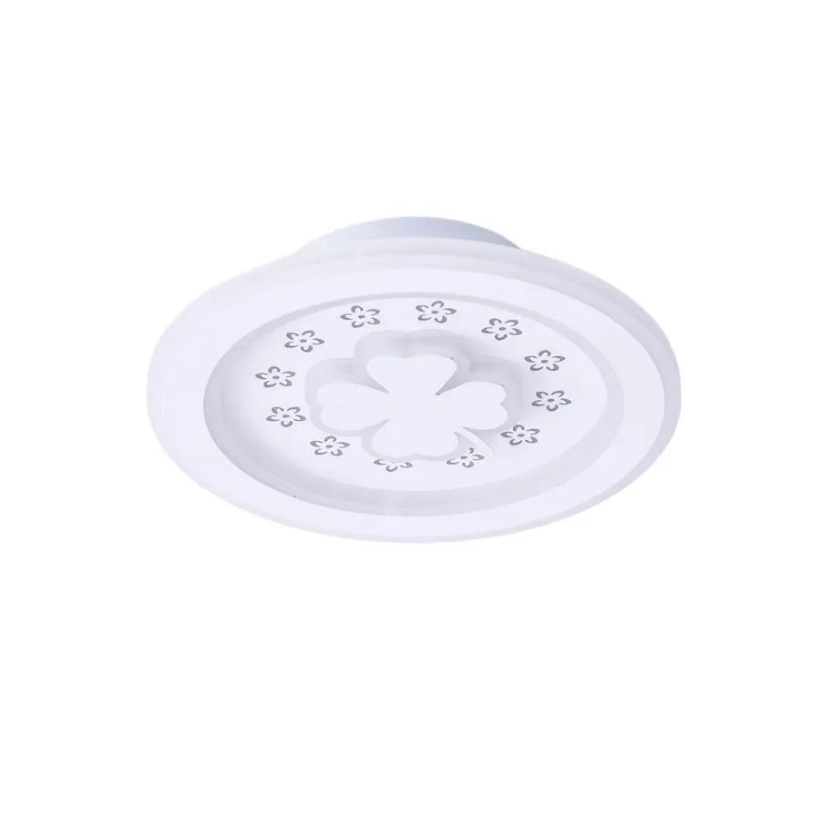 Lustra LED TRIFOI RGB ROZA 24W, lumina Rece/Calda/Neutra, Alb