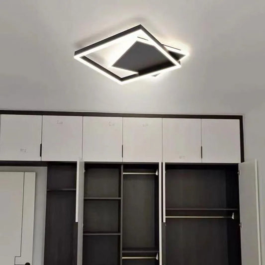 Lustra LED cu telecomanda SCIOSO 104W, lumina Rece/Calda/Neutra, Dimabila, Negru