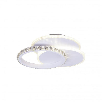 Lustra LED cu cristal SOFIA 24W, lumina Rece/Calda/Neutra, Alb