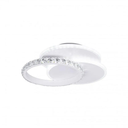 Lustra LED cu cristal SOFIA 24W, lumina Rece/Calda/Neutra, Alb