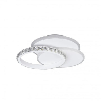 Lustra LED cu cristal SOFIA 24W, lumina Rece/Calda/Neutra, Alb