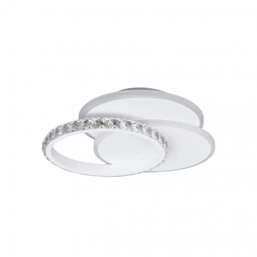 Lustra LED cu cristal SOFIA 24W, lumina Rece/Calda/Neutra, Alb