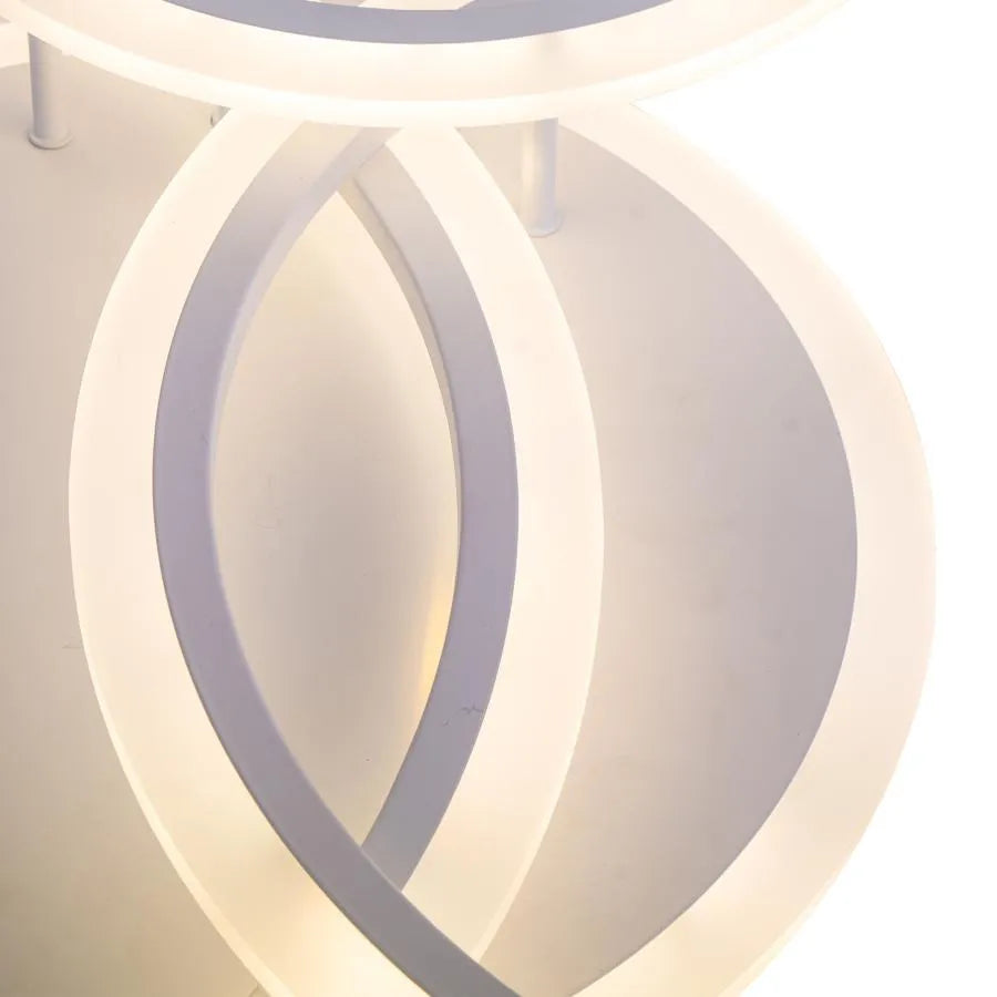 Lustra LED cu telecomanda LUCY 70W, 4 Cercuri, lumina Rece/Calda/Neutra, Dimabila, Alb